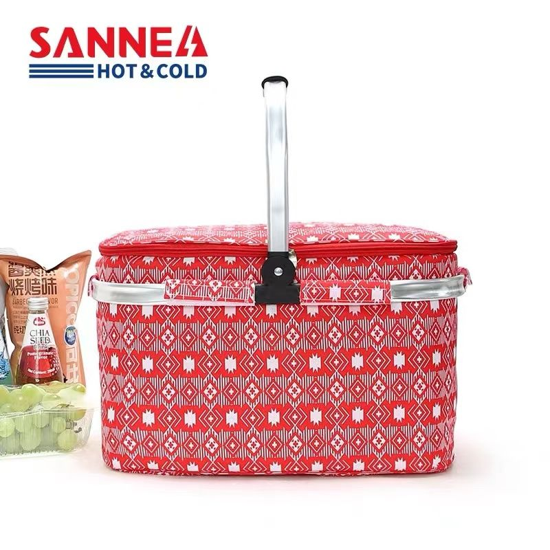 Sannea 25L Foil Insulated Picnic Basket Cooler Bag Sannea 25L Foil Insulated Picnic Basket Cooler Bag